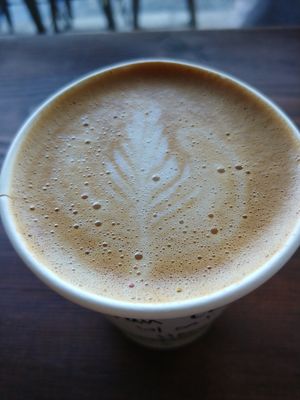 $4:00 Vanilla Cappuccino (8oz) Oat Milk at ROOTED in Pleasant Hill