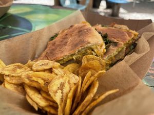 Pan con bistec  at Aguacate in Miami