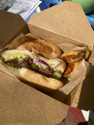 Pan Con Lechon w/ Sweet Plaintains at Aguacate in Miami