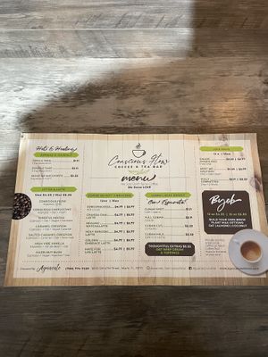 Coffee menu at Aguacate in Miami