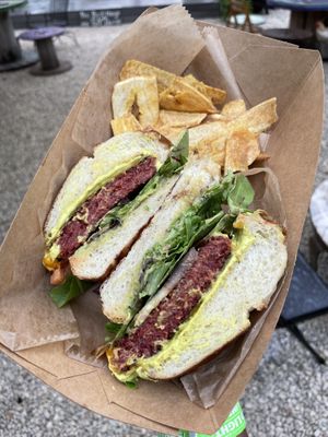 Burger at Aguacate in Miami