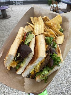 Steak sandwich at Aguacate in Miami