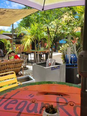 Outside dining at Aguacate in Miami