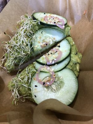 Avocado toast   at Aguacate in Miami