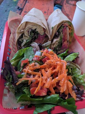 Eat the rainbow wrap at Aguacate in Miami