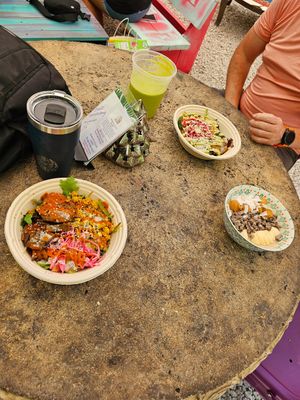 2 different orders of the Super Bowl and a Oatmeal Cream Pie smoothie bowl at Aguacate in Miami