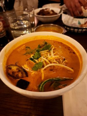 Vegan Laksa at Madam Woo in Hamilton