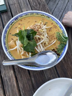 Vegetable laksa  at Madam Woo in Hamilton