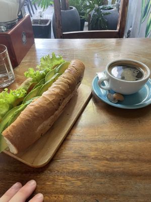 Avocado + salad baguette  at Brother Bong in Siem Reap