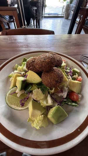 Vegan falafel salad  at Brother Bong in Siem Reap