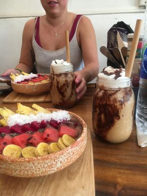 Iced mocha and smoothie bowl  at Brother Bong in Siem Reap