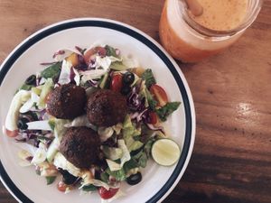 Vegan Falafel Salad at Brother Bong in Siem Reap
