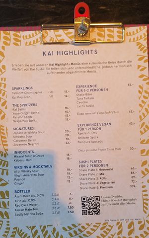  at Kai Sushi - Oerlikon in Zurich