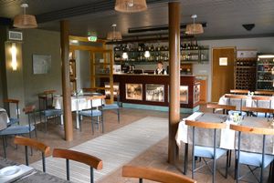 Pesa Hotel restaurant interior. Restaurant fits 55 people, summer terrace fits 20 people. at Pesa Hotel in Polva