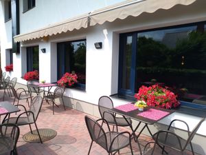 Pesa restaurant summer terrace is open in summer months. The same a la carte menu is used here. at Pesa Hotel in Polva