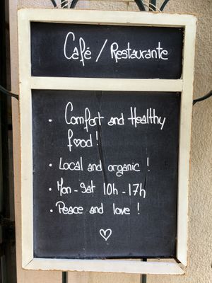 chalkboard at Cabane  in Lisbon