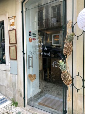 Front door at Cabane  in Lisbon