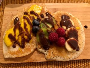 Brunch pancakes at Cabane  in Lisbon