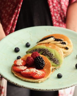 vegan pancakes ! at Cabane  in Lisbon
