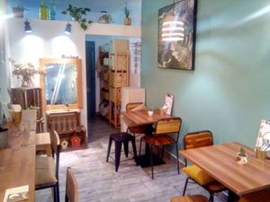 Indoors tables at Cabane  in Lisbon