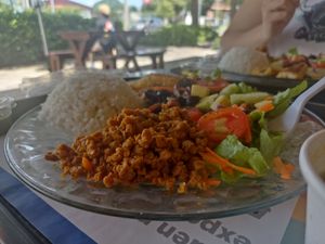 Vegetariano 3, it includes soup at Jungle Juice in Panama City