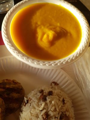 Squash soup at Jungle Juice in Panama City