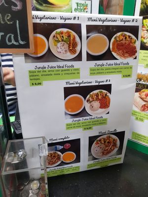 Menu2 at Jungle Juice in Panama City