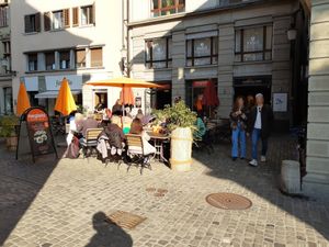 Outdoor seating at Negishi - Niederdorf in Zurich