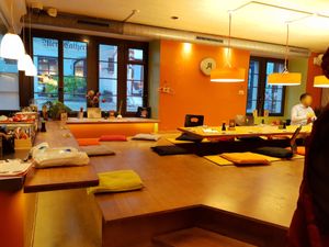 Asian style seating at Negishi - Niederdorf in Zurich