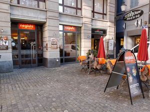 Exterior and outdoor seating at Negishi - Niederdorf in Zurich