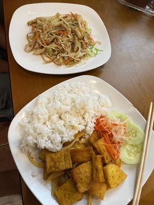 The noodles and the spiced tofu  at Lam's Vietnamese Restaurant in Sioux Falls