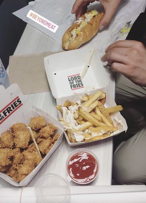 I actually enjoy chicken nuggets now   at Lord of the Fries - King St in Melbourne