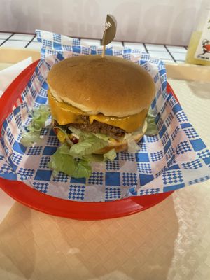 Classic burger with beyond meat upgrade  at Lord of the Fries - King St in Melbourne