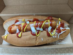 Classic hot dog #Veganuary at Lord of the Fries - King St in Melbourne