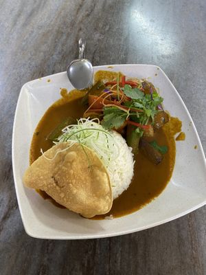 Assam fish rice at Lin Lin Vegetarian Delight 霖霖素食 in East Singapore