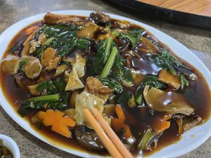 Hor fun - full of wok hei! Power lah $8  at Lin Lin Vegetarian Delight 霖霖素食 in East Singapore