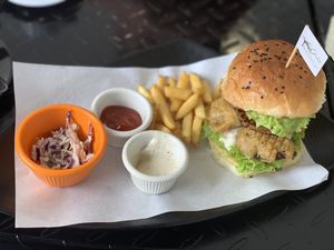 Shroom burger at The Mossy Forest Cafe in Tanah Rata