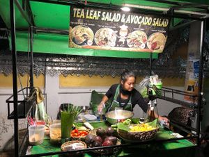 Tea leaf salad (no avocado) for 60baht  at Kwenski's - Food Stall in Pai
