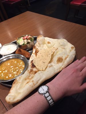 The naan was as big as my forearm! at Sapana in Hiroshima