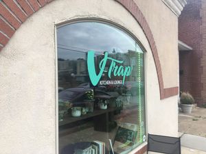 Window at V-Trap Kitchen & Lounge in Wilmington