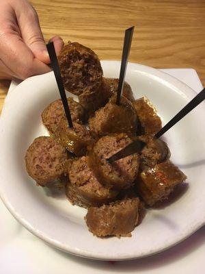 beyond meat brat (app) at Arooga's in Attleboro