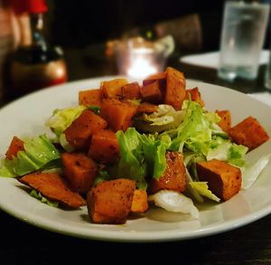 Roasted sweet potato and butternut squash with a pickled cumber salad (starter) at Koto in Cork