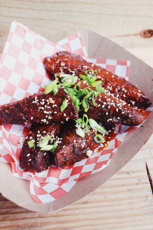 Seitan wings at R-BE-Q - Food Truck in Nashville