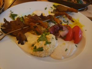 Awesome oyster mushroom platter. Quite tasty! at Simbiosa in Hamburg