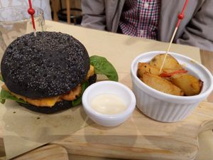 Vegetarian Burger at Veggie Burger by Biocenter in Barcelona