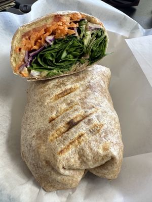 My husband’s wrap (special feature) #Veganuary at Big Al's Healthy Foods in Tulsa