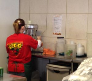 making juice at Big Al's Healthy Foods in Tulsa