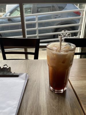 Vegan Thai iced tea   #Veganuary at Thai Vegan III in Pacific Palisades