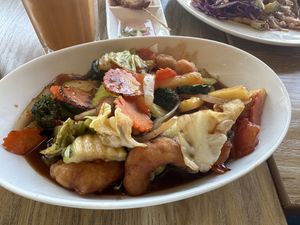 Sweet and sour “shrimp"  at Thai Vegan III in Pacific Palisades