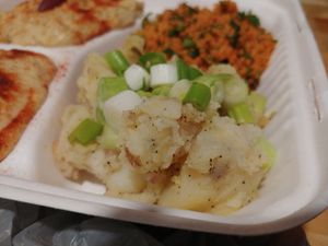Potato salad at Vegan Community Kitchen in Apex